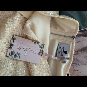 Knee Length Sequin Skirt